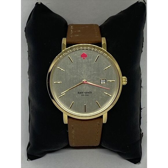 Kate Spade New York Accessories - Kate Spade New York 0009 Womens Brown Leather Analog Gold Dial Wrist Watch VK155